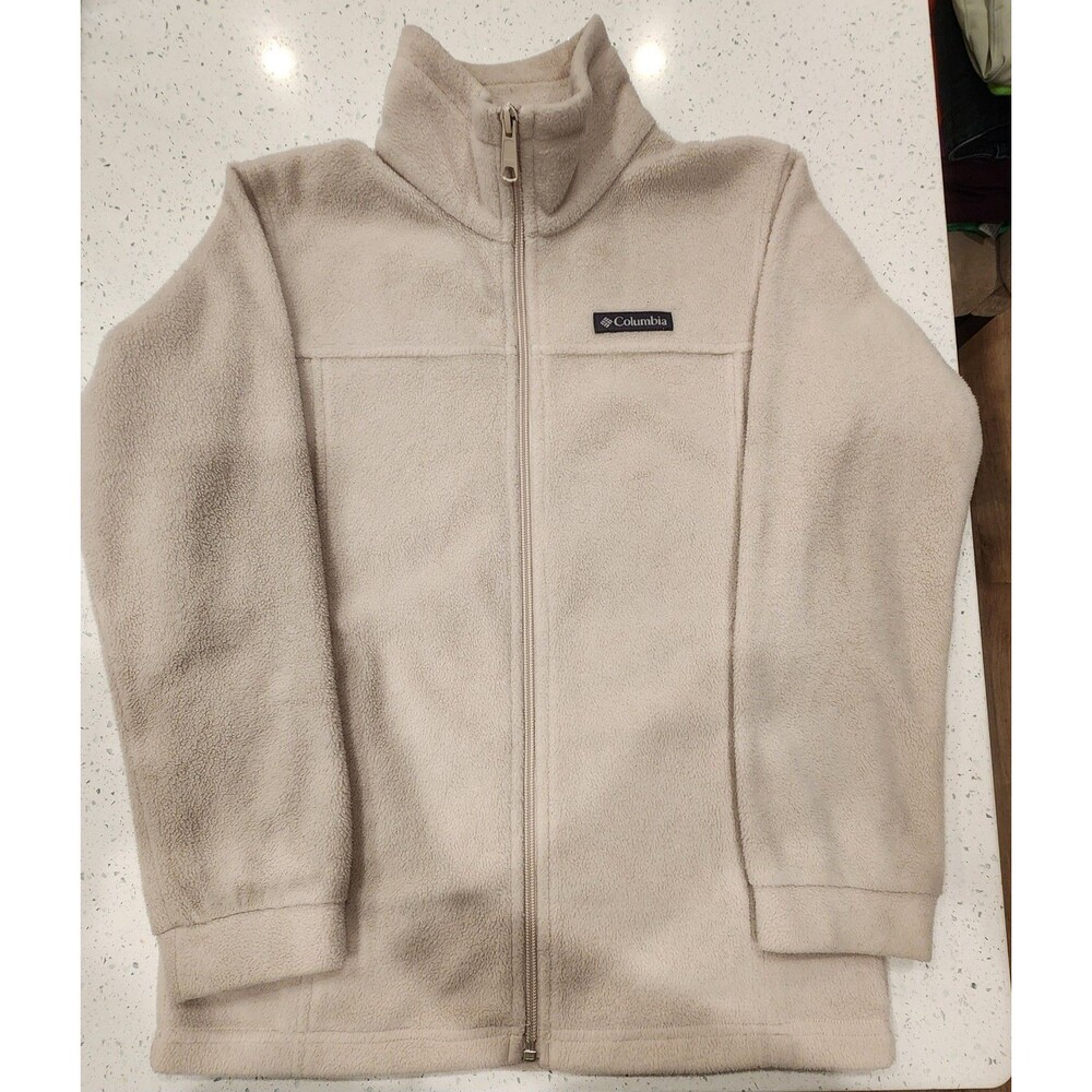 Columbia Boys' Steens Mountain Full Zip Fleece Jacket - Oatmeal - Size M (10/12)